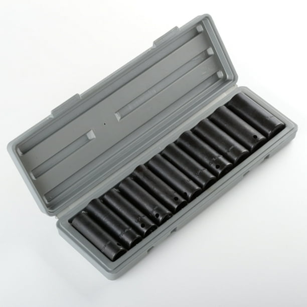 New 12pc 1/2 Dr Drive Deep Air Impact Socket Sockets Set SAE w/CASE New 12pc 1/2 Dr Drive Deep Air Impact Socket Sockets Set SAE w/CASE